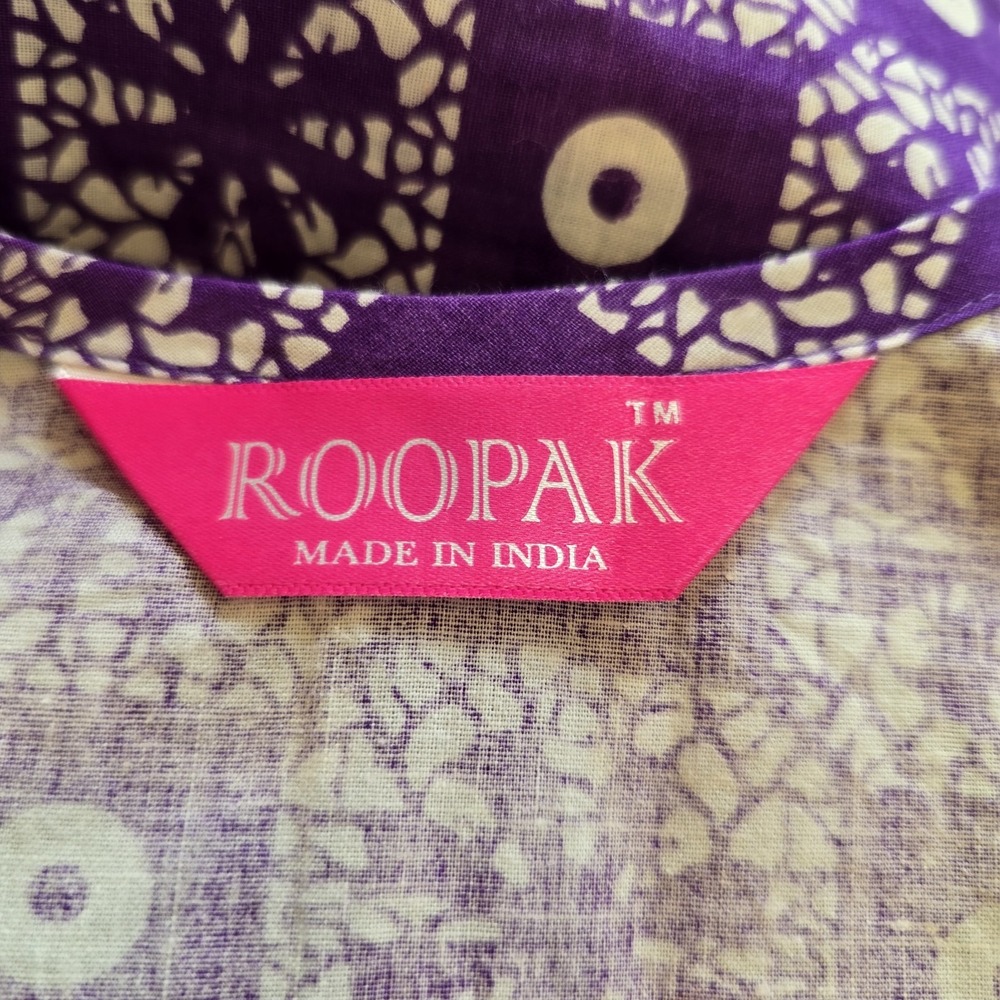 Women's Summer Printed Sz.S/M Vacation Bohemian Long Dress Purple.E183 - Picture 6 of 10